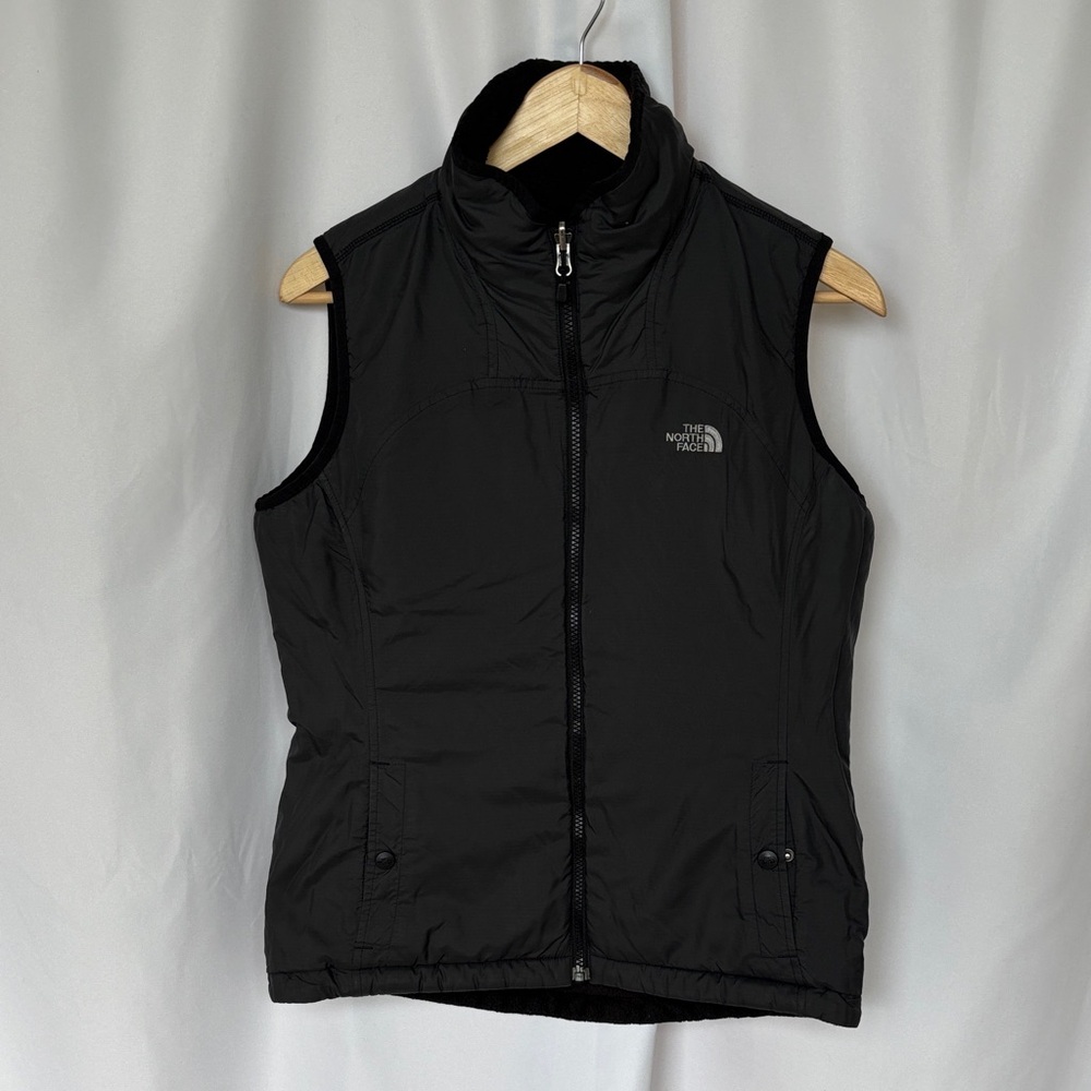 The North Face Black reversible winter Vest